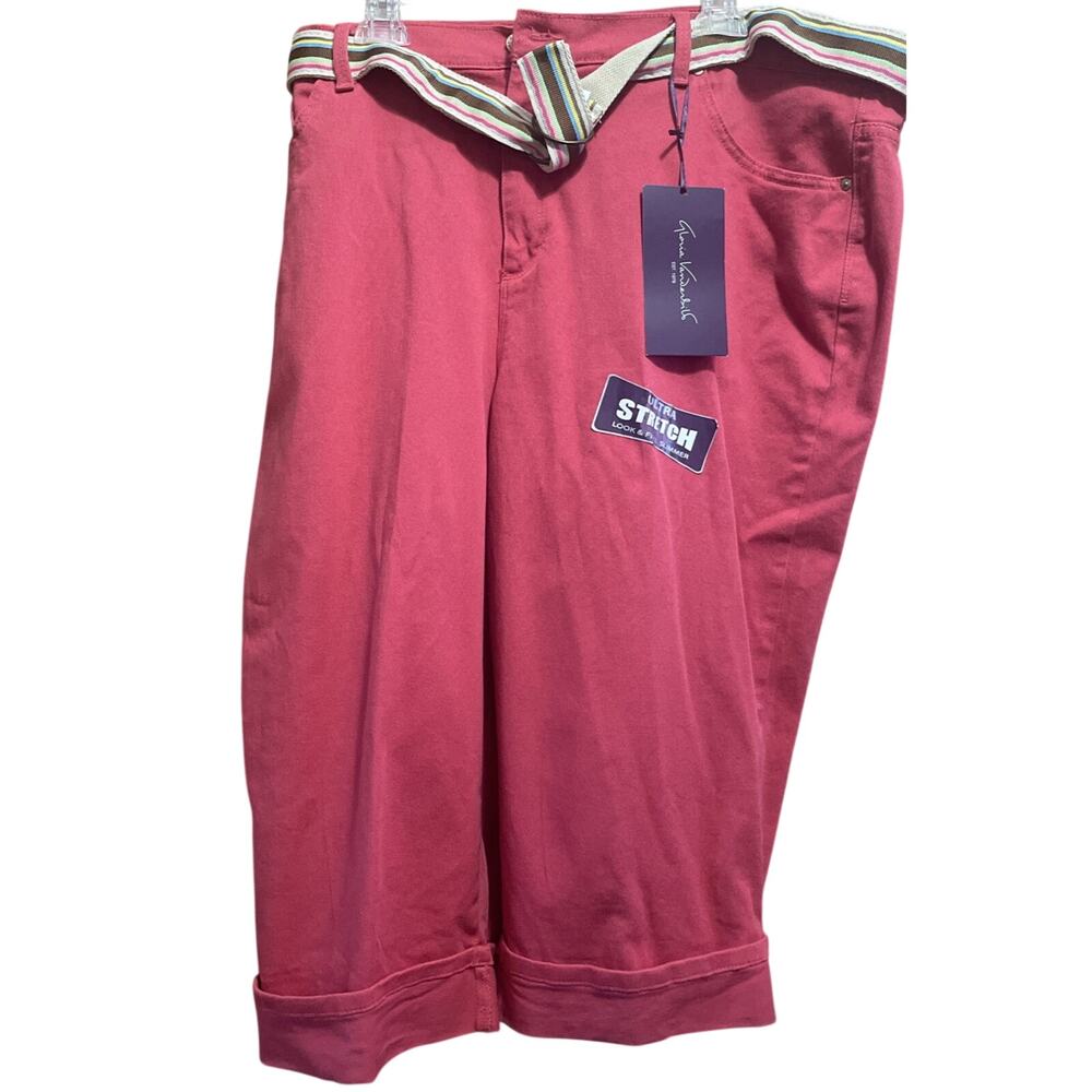 Gloria Vanderbilt Amanda Capri Womens Jeans Size 22W CORAL NWT